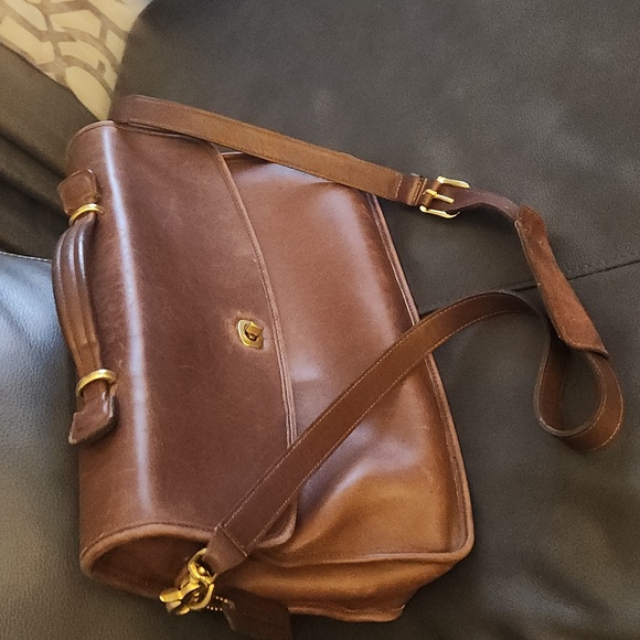 Coach Vintage Brn Leather Messenger Bag Briefcase Gold Hardware G9Z-5265, 15x11 - Picture 2 of 13